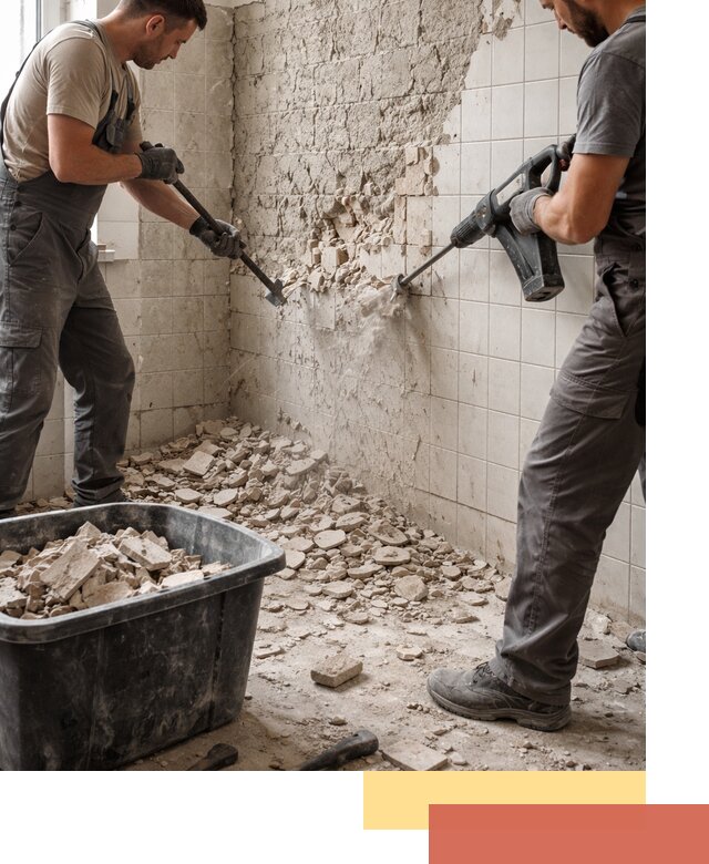 Демонтаж плитки со стен в Вольске быстро и аккуратно