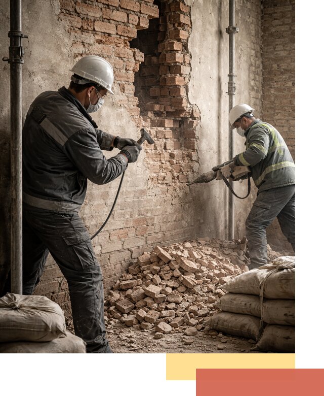 Демонтаж кирпичных стен в Вольске быстро и безопасно