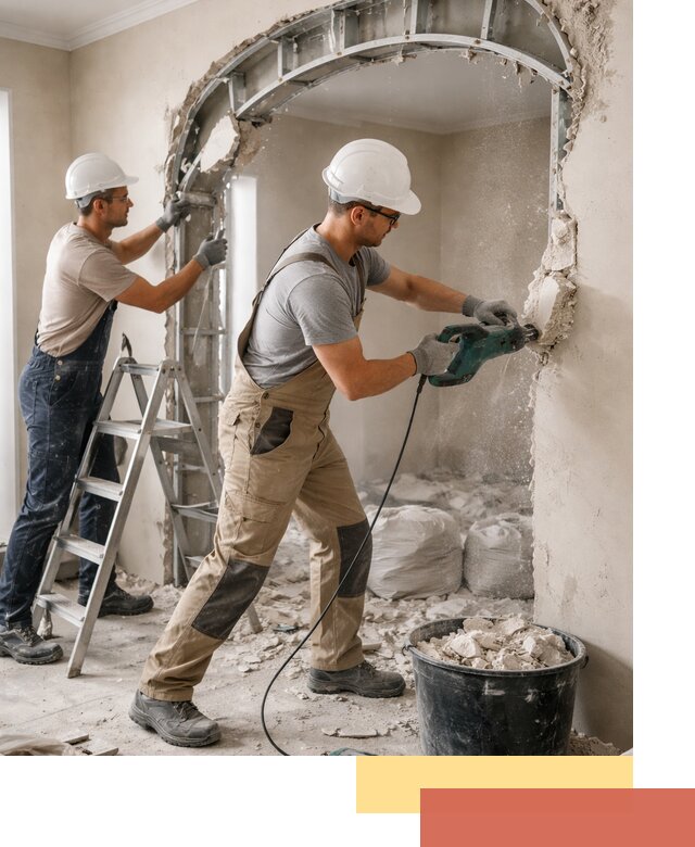 Демонтаж гипсокартонной арки в Вольске быстро и аккуратно