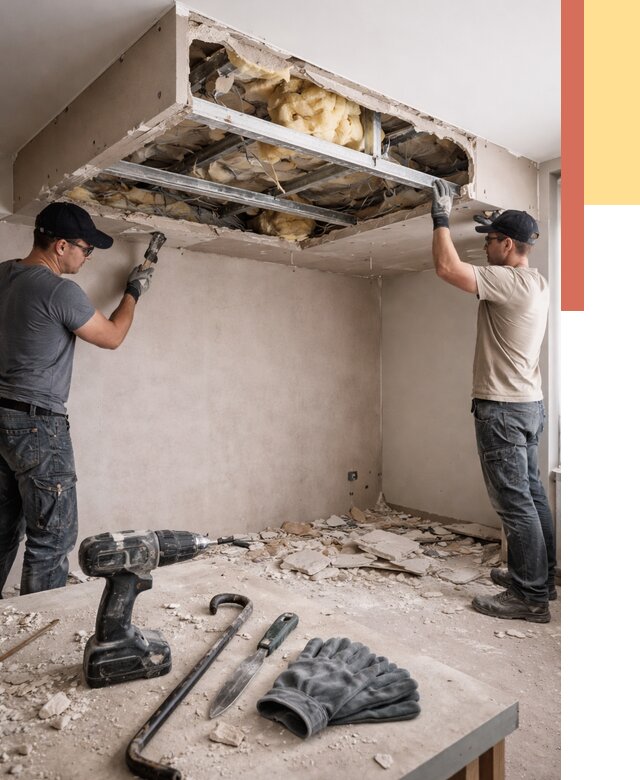 Демонтаж короба из гипсокартона в Вольске от 1539 руб. — быстро и недорого | ОТДЕЛОЧНИК-Вль