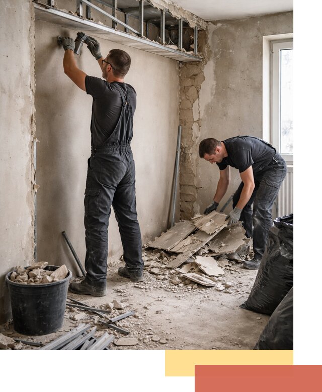 Демонтаж короба из гипсокартона в Вольске быстро и аккуратно