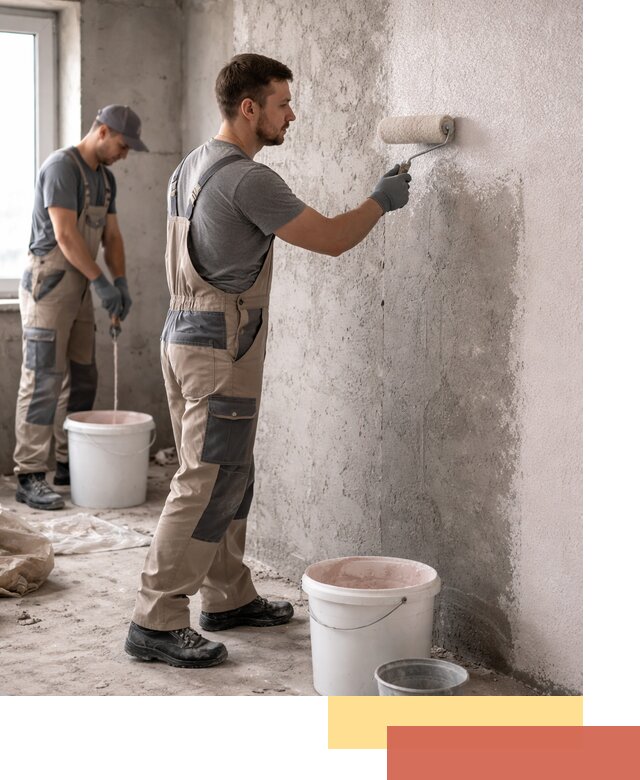 Нанесение бетоноконтакта на стены в Вольске для последующей отделки