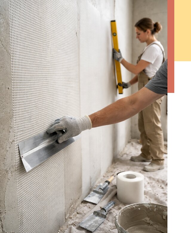 Армирование стен стеклосеткой в Вольске от 3241 руб. под ключ | ОТДЕЛОЧНИК-Вль