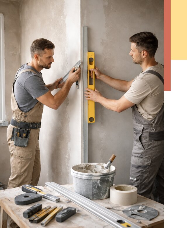 Выведение углов стен в Вольске от 1873 руб. быстро и недорого | ОТДЕЛОЧНИК-Вль