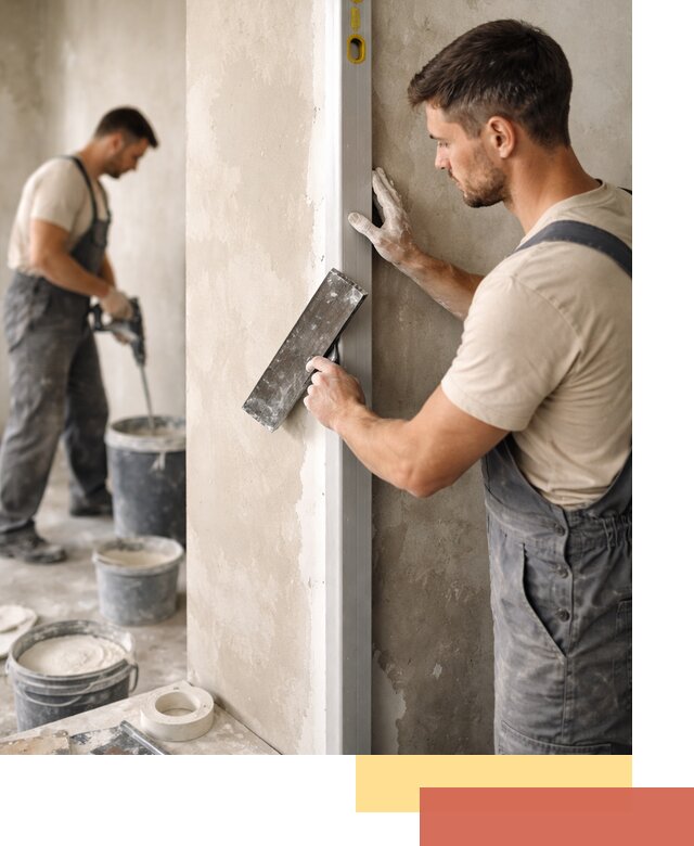 Выведение углов стен в Вольске: монтаж и оштукатуривание