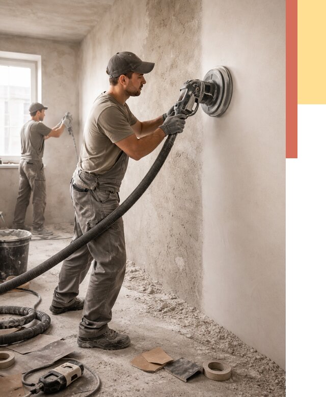 Шлифовка стен в Вольске от 1215 руб/м2 — быстро и недорого | ОТДЕЛОЧНИК-Вль