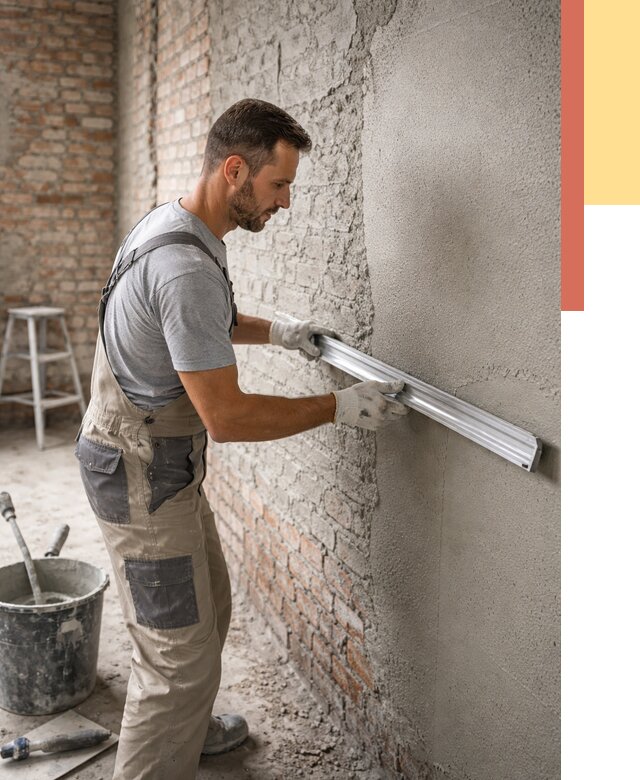 Штукатурка кирпичных стен в Вольске от 4557 руб/м2 — быстро и недорого | ОТДЕЛОЧНИК-Вль