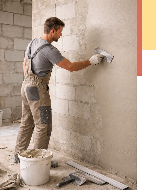 Штукатурка стен из газобетона в Вольске от 2127 руб./м2 — быстро и недорого | ОТДЕЛОЧНИК-Вль