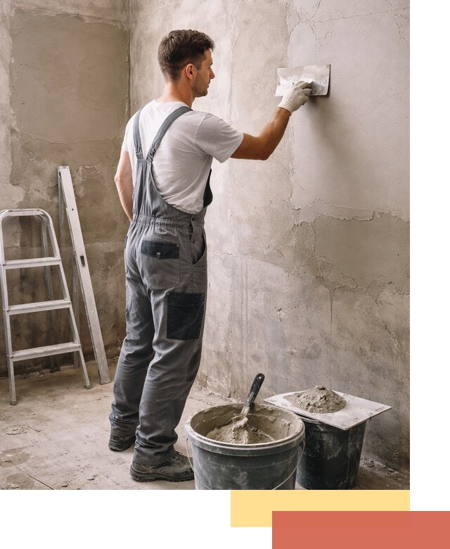 Штукатурка стен в ванной под ключ в Вольске