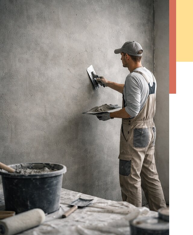 Декоративная штукатурка под бетон в Вольске от 2532 руб./м² — нанесение под ключ | ОТДЕЛОЧНИК-Вль