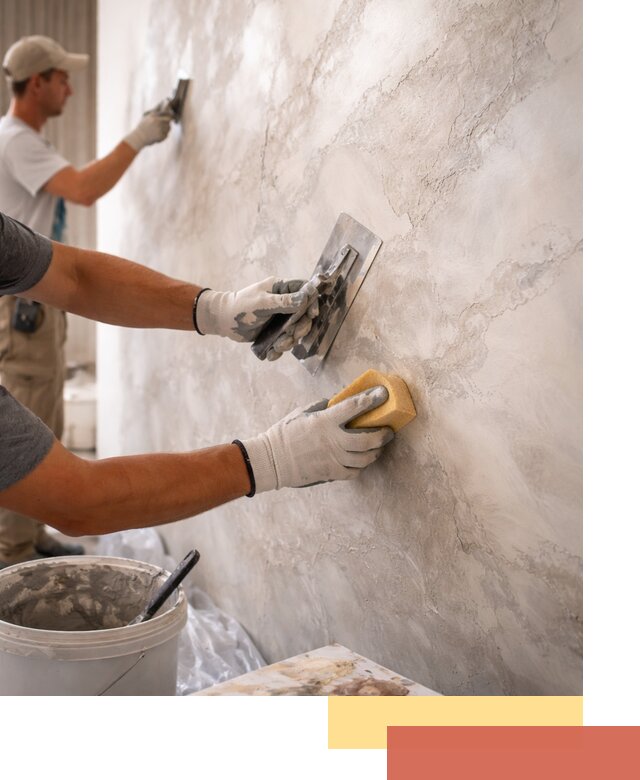 Декоративная штукатурка под мрамор в Вольске для стен и потолков