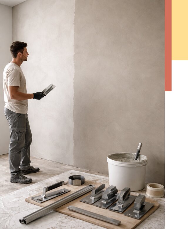 Нанесение микроцемента на стены в Вольске от 3241 руб./м2 под ключ | ОТДЕЛОЧНИК-Вль