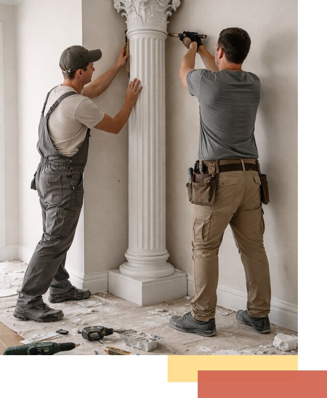 Установка декоративных колонн в Вольске под ключ