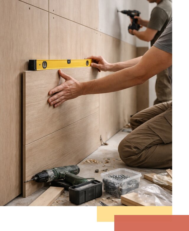 Профессиональный монтаж МДФ панелей на стены в Вольске