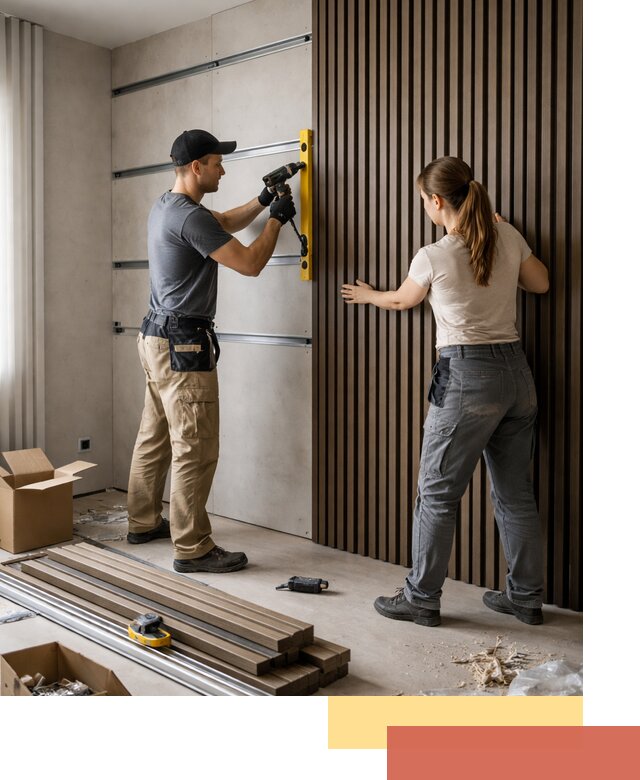 Монтаж реечных панелей на стены в Вольске