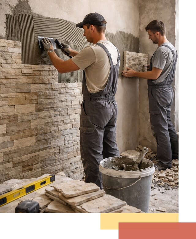 Монтаж искусственного камня в Вольске — облицовка стен и фасадов