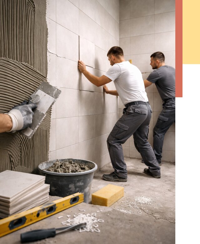 Укладка плитки на стены в Вольске от 861 руб. — качественно и недорого | ОТДЕЛОЧНИК-Вль