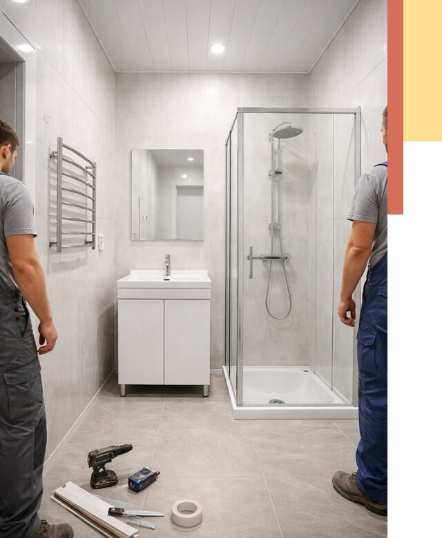 Отделка ванной комнаты панелями ПВХ в Вольске от 4557 руб. за м2 | ОТДЕЛОЧНИК-Вль