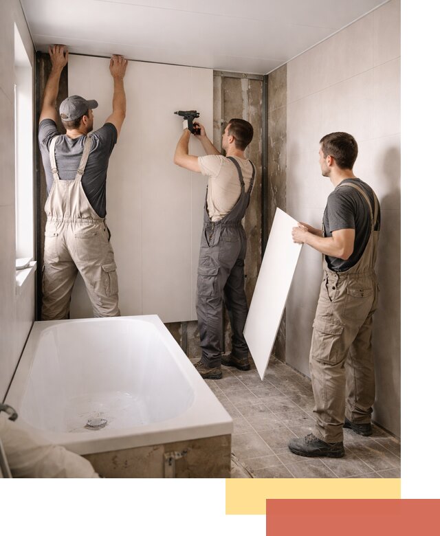 Отделка ванной панели ПВХ профессионально в Вольске