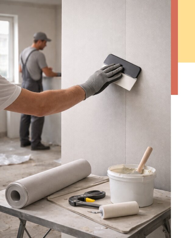 Поклейка обоев под покраску в Вольске от 3544 руб. за м2 | ОТДЕЛОЧНИК-Вль