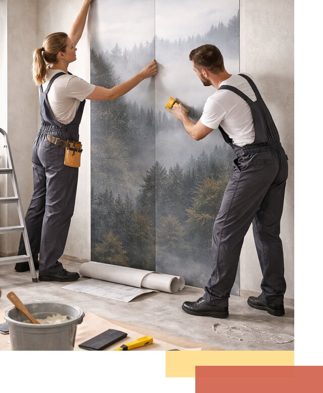 Поклейка фотообоев профессионально в Вольске под ключ