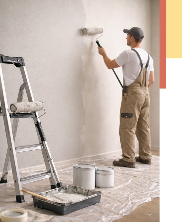 Покраска стен латексной краской в Вольске от 4557 руб. за м2 | ОТДЕЛОЧНИК-Вль