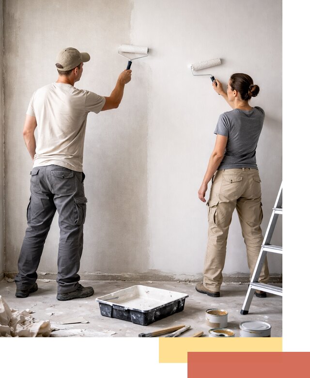 Окраска стен по стеклохолсту в Вольске качественно и долговечно