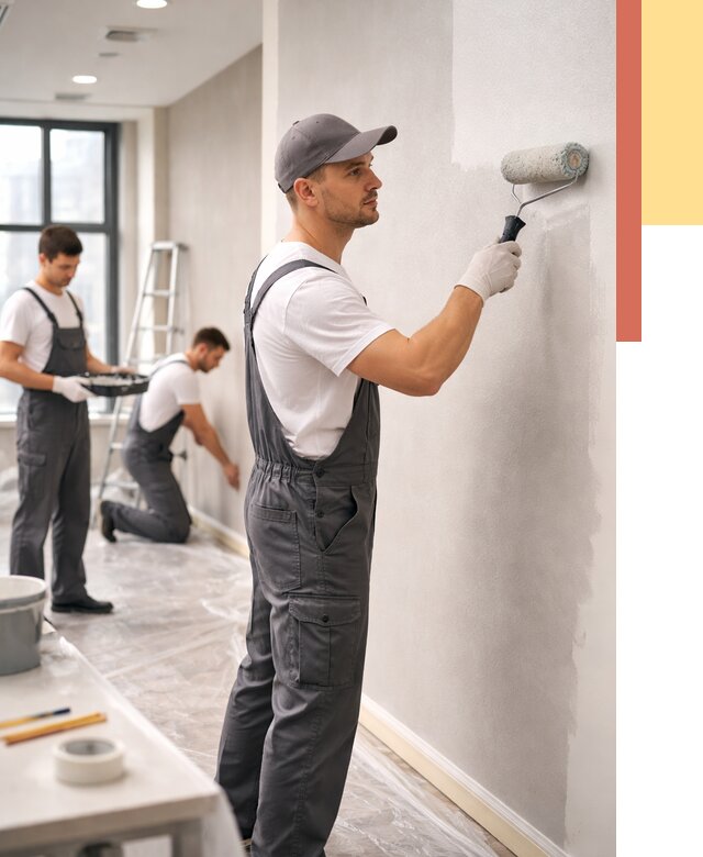 Покраска стен в офисе в Вольске от 8608 руб. — быстро и недорого | ОТДЕЛОЧНИК-Вль