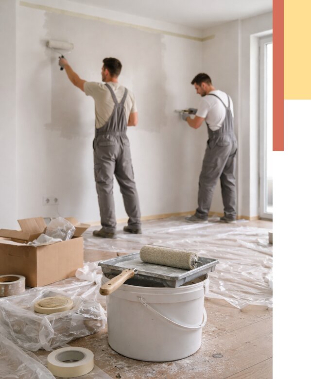 Покраска стен в квартире в Вольске от 2532 руб/м2 — быстро и недорого | ОТДЕЛОЧНИК-Вль