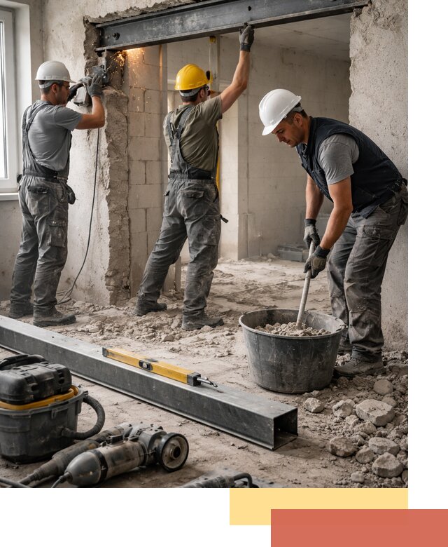 Создание проемов в стенах и несущих конструкциях в Вольске