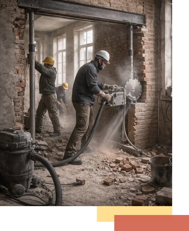 Прорезка проема в стене под дверной или оконный проем в Вольске