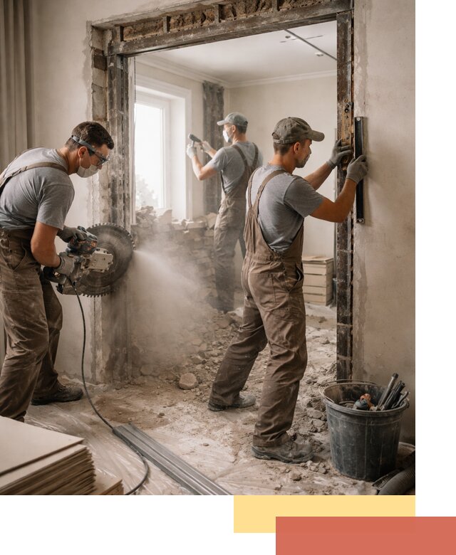 Расширение дверного проема под установку новой двери в Вольске