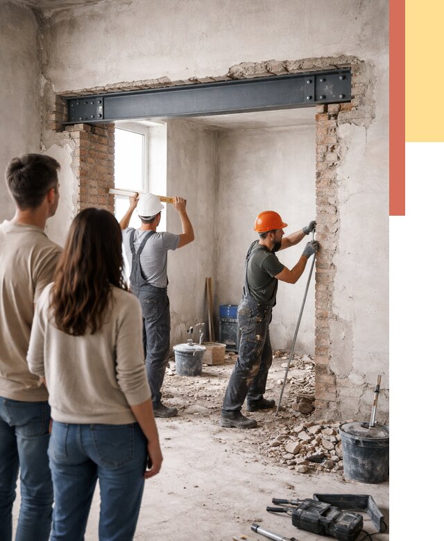 Усиление проема в стене в Вольске от 9621 руб. — усиление дверного проема металлоконструкцией | ОТДЕЛОЧНИК-Вль