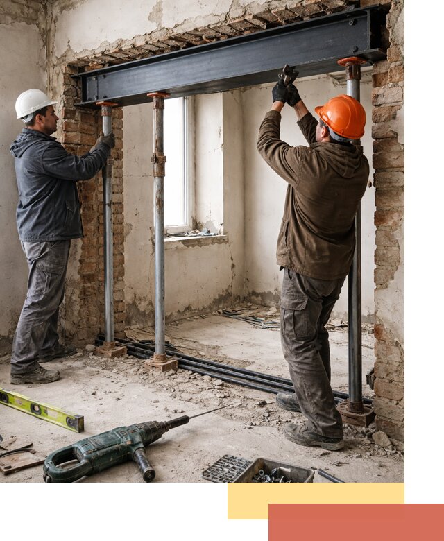 Усиление проема в стене в Вольске для расширения и безопасности