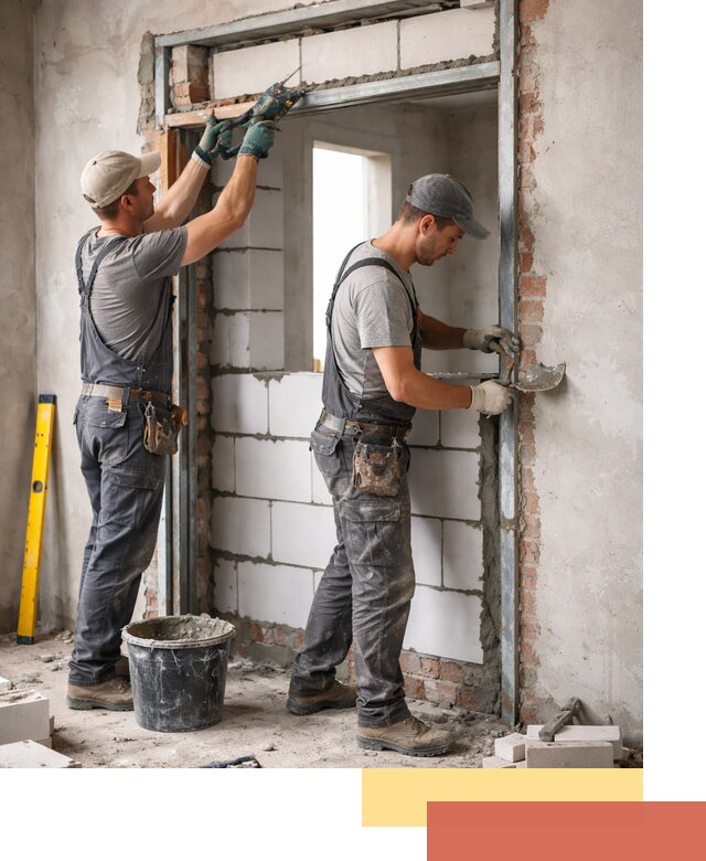 Закладка дверного проема под ключ в Вольске: демонтаж, монтаж, отделка