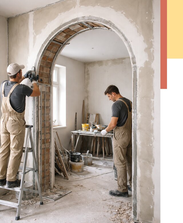 Устройство арочного проема в Вольске от 9621 руб. под ключ — быстро и недорого | ОТДЕЛОЧНИК-Вль