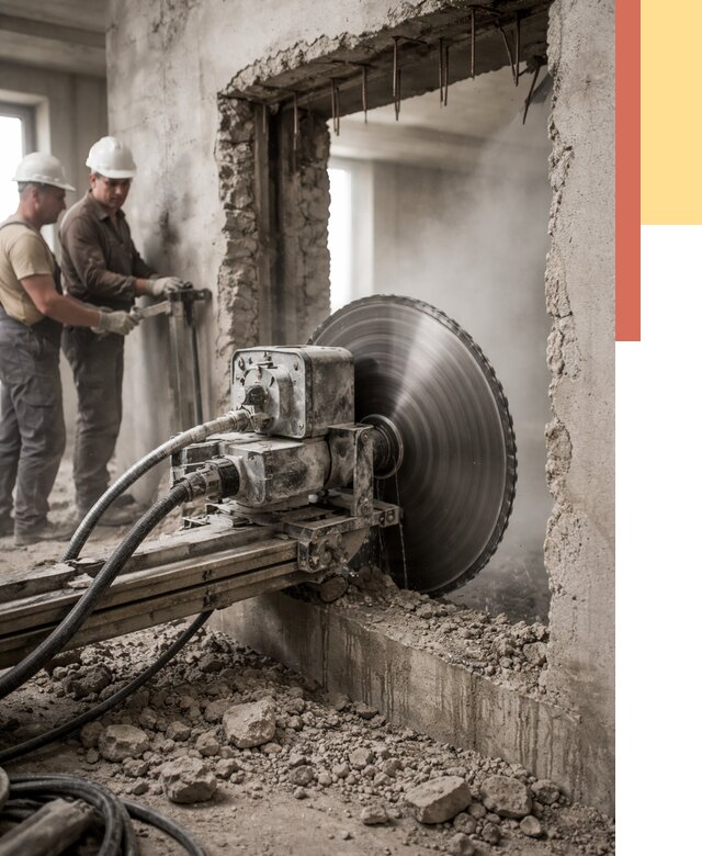 Алмазная резка проемов в Вольске от 4557 руб. быстро и недорого | ОТДЕЛОЧНИК-Вль