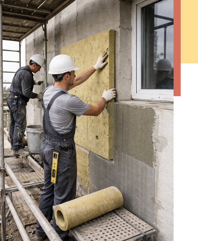 Утепление стен в Вольске от 4355 руб. под ключ — быстро и недорого | ОТДЕЛОЧНИК-Вль