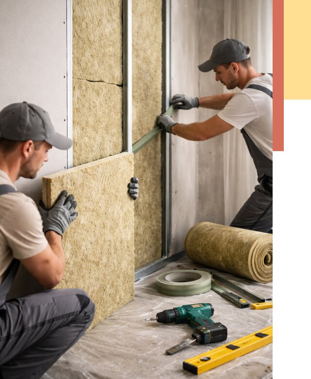 Шумоизоляция стен в Вольске под ключ от 1873 руб. | ОТДЕЛОЧНИК-Вль