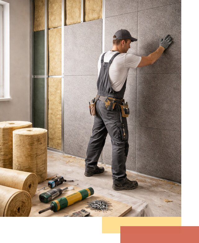 Профессиональная шумоизоляция стен в Вольске для квартиры и офиса