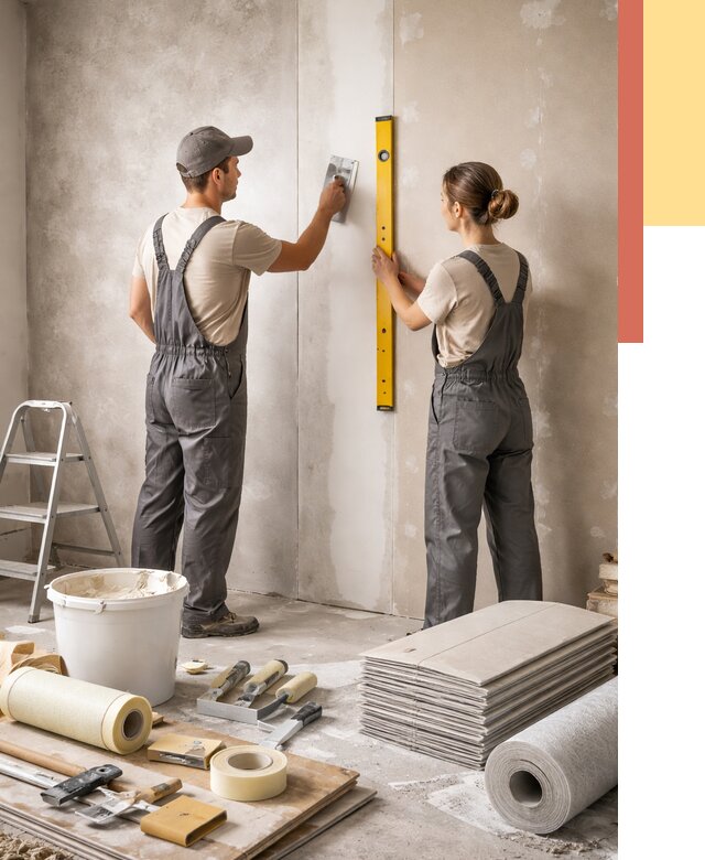 Отделка стен в Вольске от 1519 руб/м² — недорого, быстро, под ключ | ОТДЕЛОЧНИК-Вль