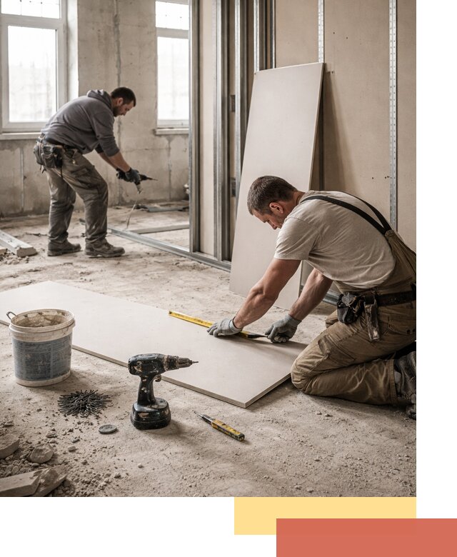 Кладка перегородок из ПГП под ключ в Вольске