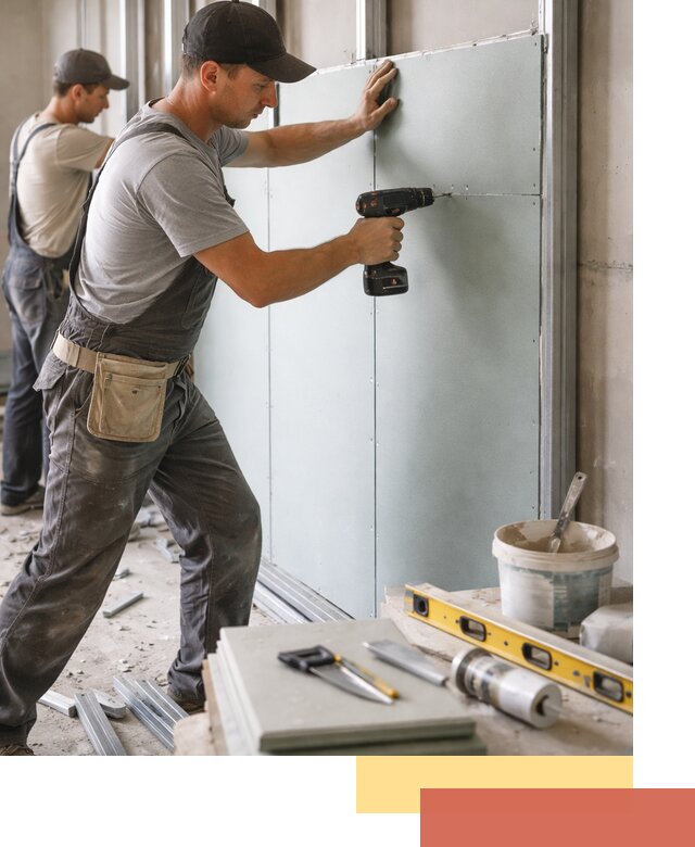 Кладка влагостойких перегородок ПГП в Вольске