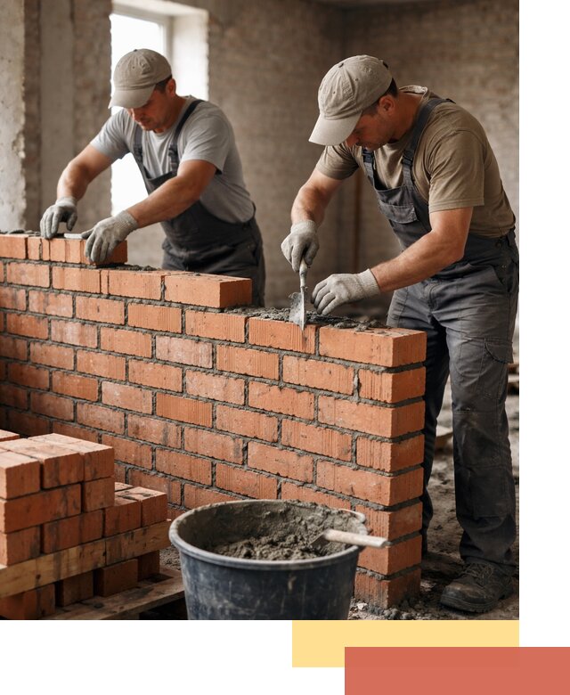 Кладка кирпичных перегородок под ключ в Вольске