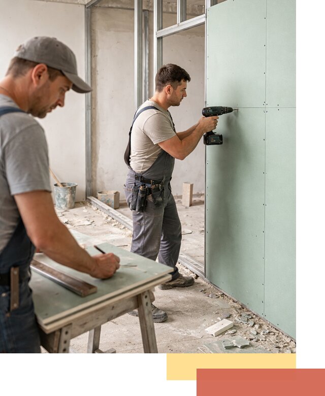 Перегородки из влагостойкого гипсокартона под ключ в Вольске