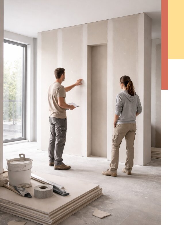 Зонирующая перегородка из гипсокартона в Вольске от 2836 руб. под ключ | ОТДЕЛОЧНИК-Вль