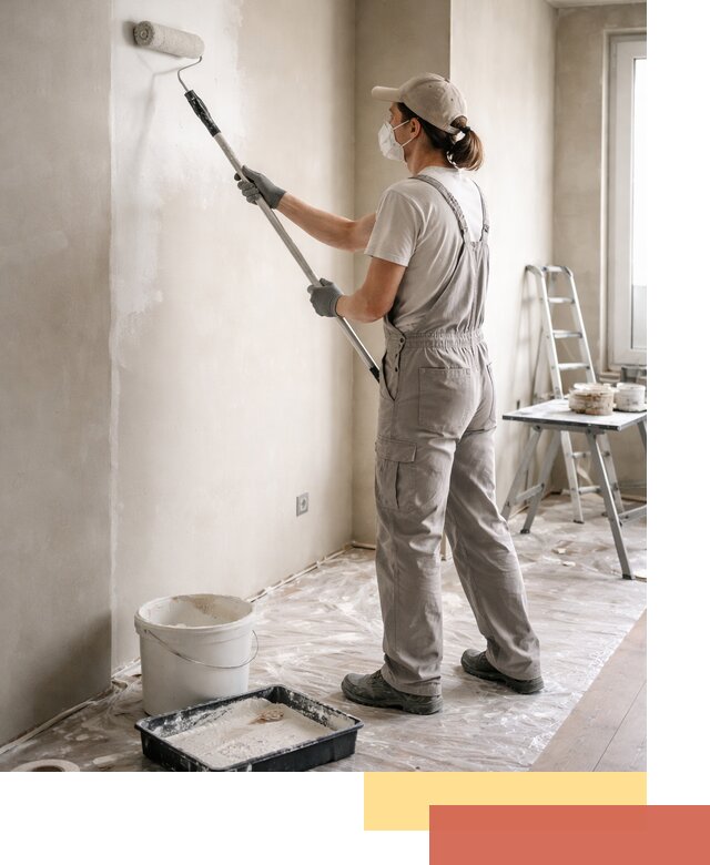 Покраска перегородок из гипсокартона в Вольске качественно и недорого