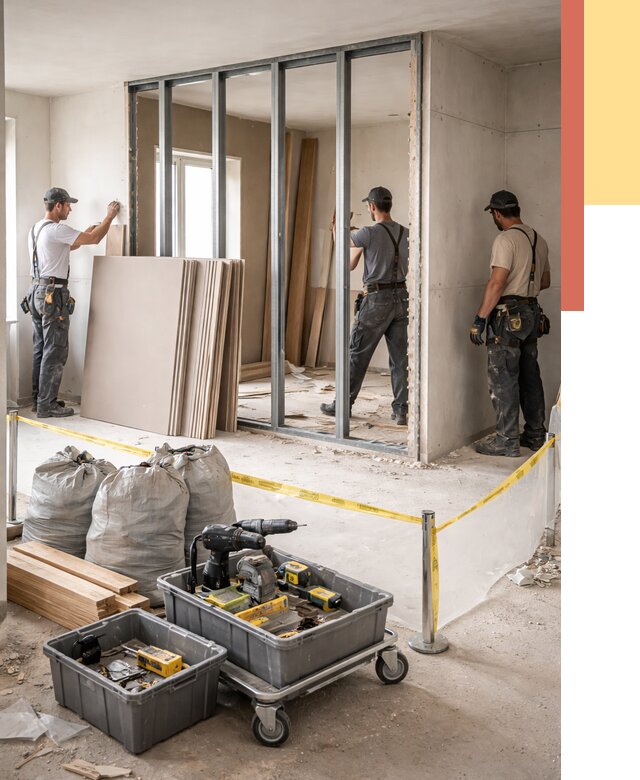 Перенос гипсокартонной перегородки в Вольске под ключ от 4557 руб. | Демонтаж и монтаж – ОТДЕЛОЧНИК-Вль