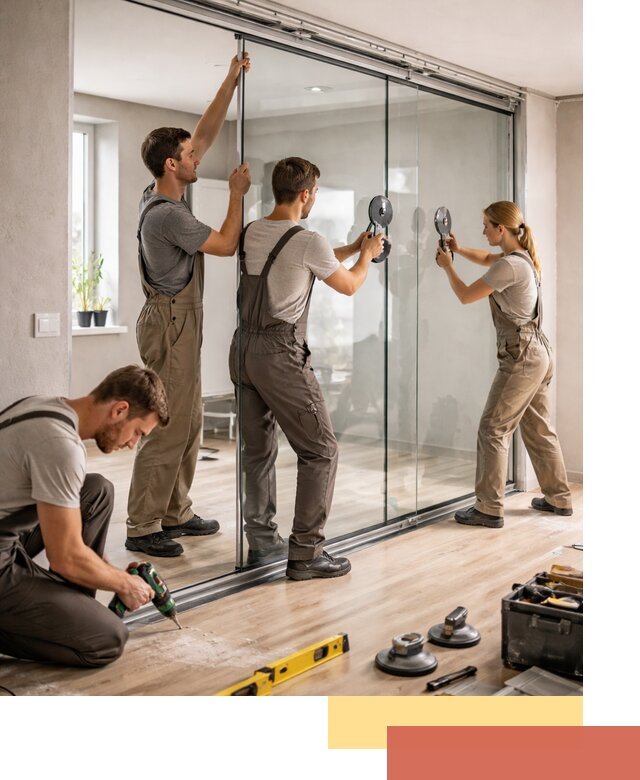 Изготовление стеклянных перегородок на заказ в Вольске