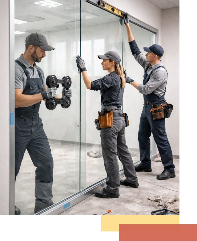 Профессиональный монтаж стеклянных перегородок в Вольске